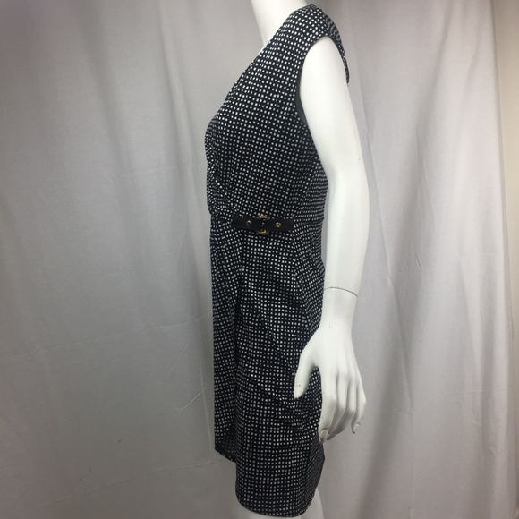 Michael Kors S faux wrap dress black/white check - Picture 3 of 8